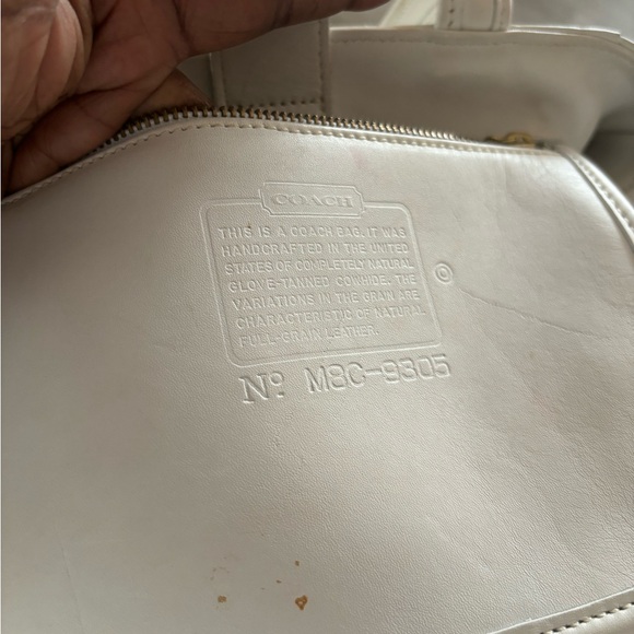 Coach White Leather Tote Bag - Picture 7 of 7